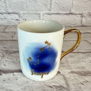 Avon Scorpio Astrological Sign Coffee Tea Mug Cup Vintage Gold Handle Stars